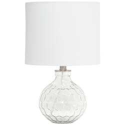 Demare 17 3/4&quot;H Clear Honeycomb Glass Accent Table Lamp