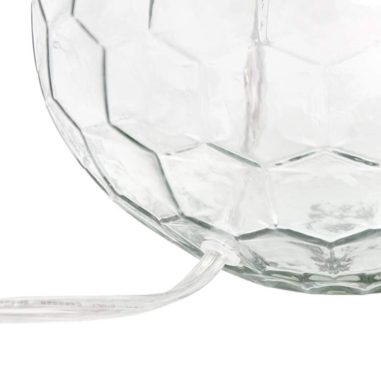 Image 6 Demare 17 3/4 inchH Clear Honeycomb Glass Accent Table Lamp more views