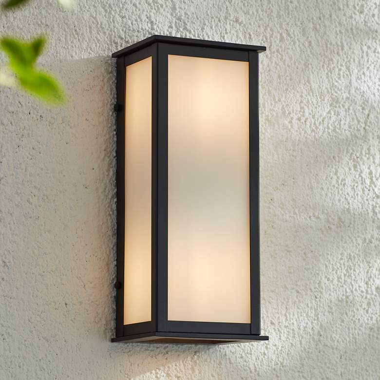 Image 1 Demeter 12 3/4 inch High Black Outdoor Wall Light