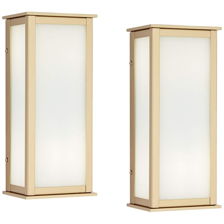 Image 2 Demeter 12 3/4 inch High Warm Gold Outdoor Wall Light Set of 2