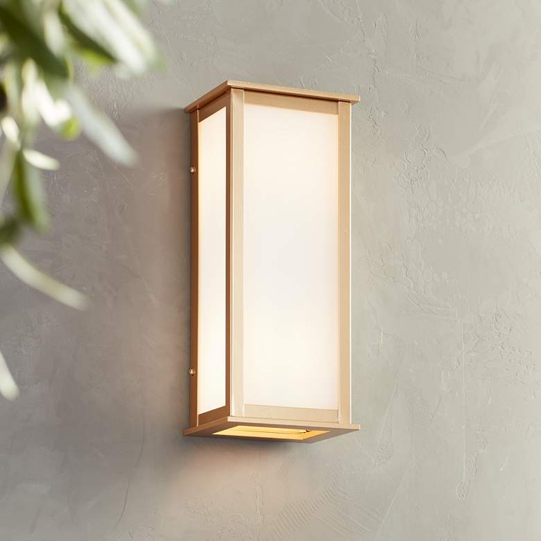 Image 1 Demeter 12 3/4" High Warm Gold Outdoor Wall Light
