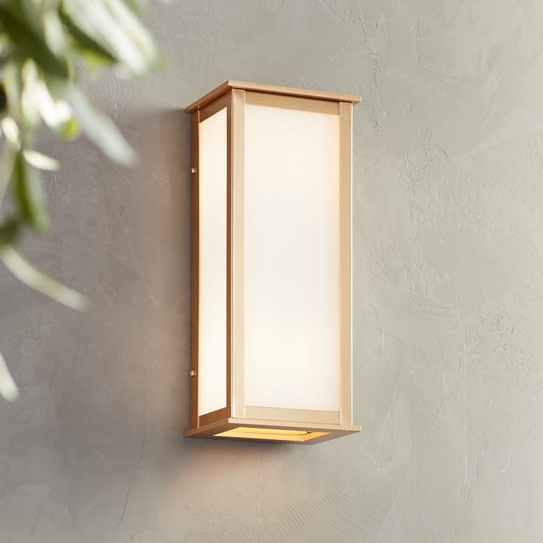 Image 1 Demeter 12 3/4 inch High Warm Gold Outdoor Wall Light