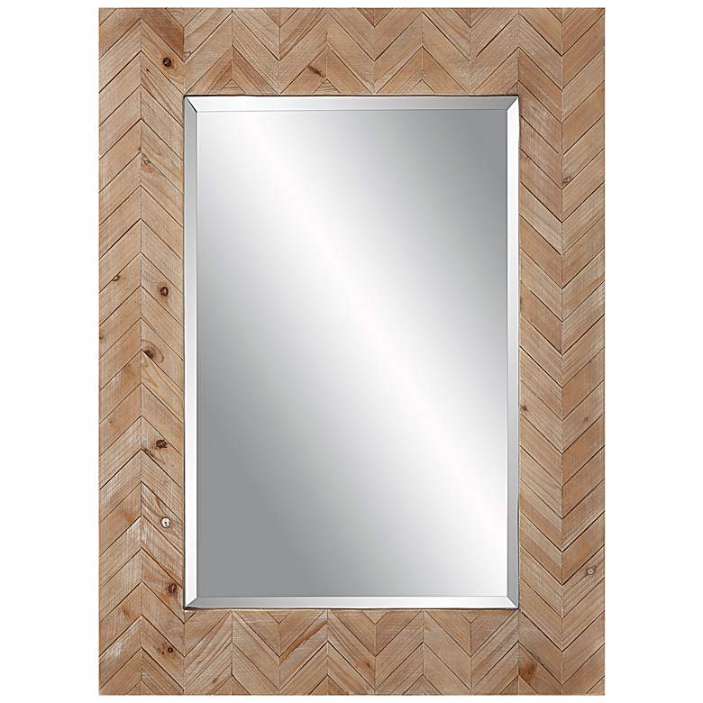 Image 1 Demetria Light Gray 35 inch x 47 inch Rectangular Wall Mirror