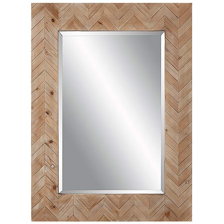 Image 1 Demetria Light Gray 35 inch x 47 inch Rectangular Wall Mirror