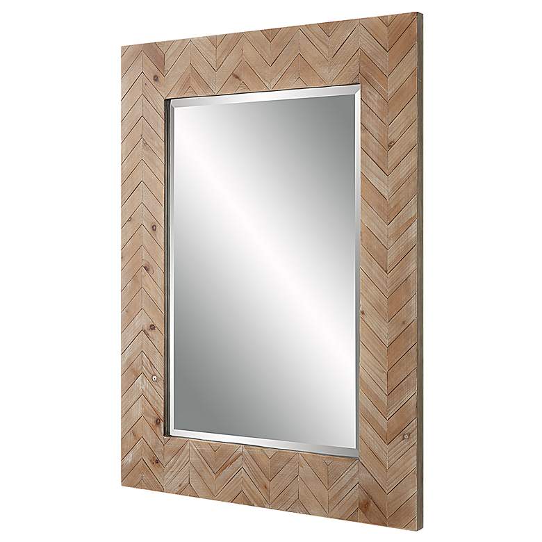 Image 3 Demetria Light Gray 35" x 47" Rectangular Wall Mirror more views