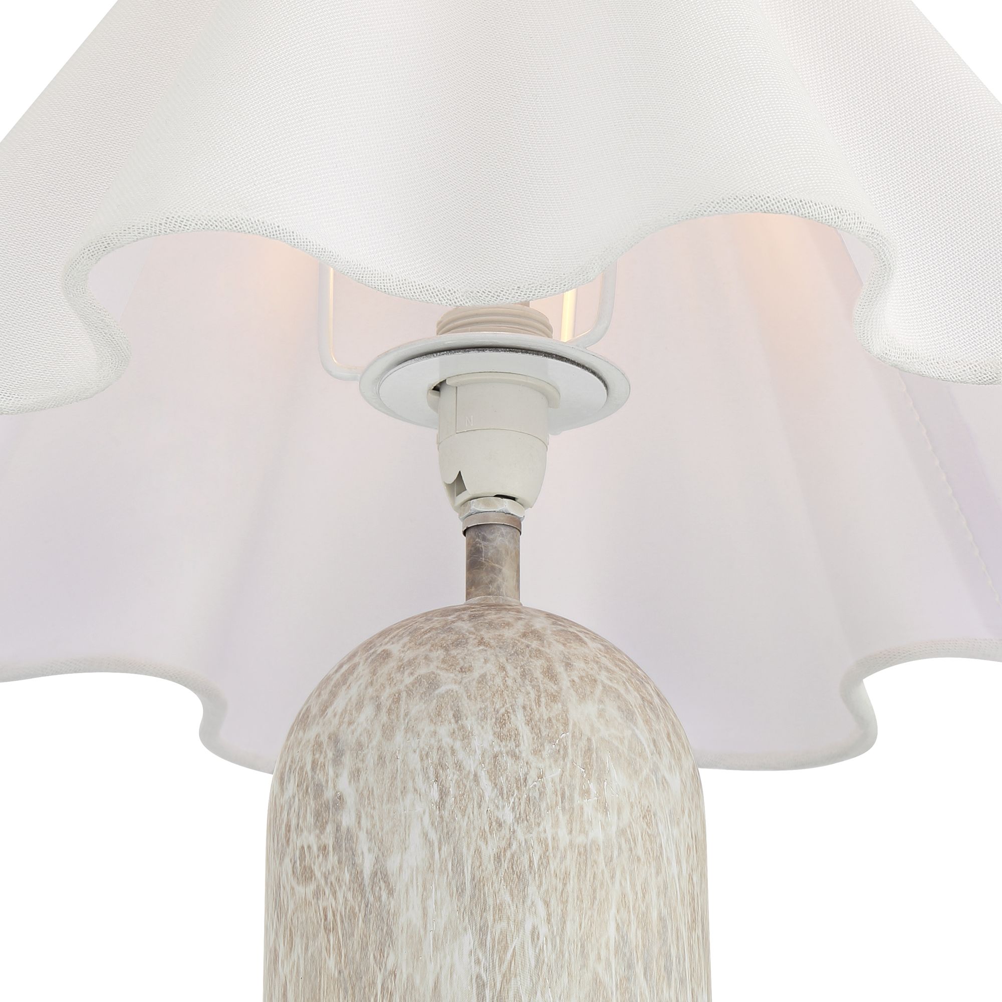 Image 4 Demi 17 3/4" High Marbleized Beige Metal Accent Table Lamp Set of 2 more views