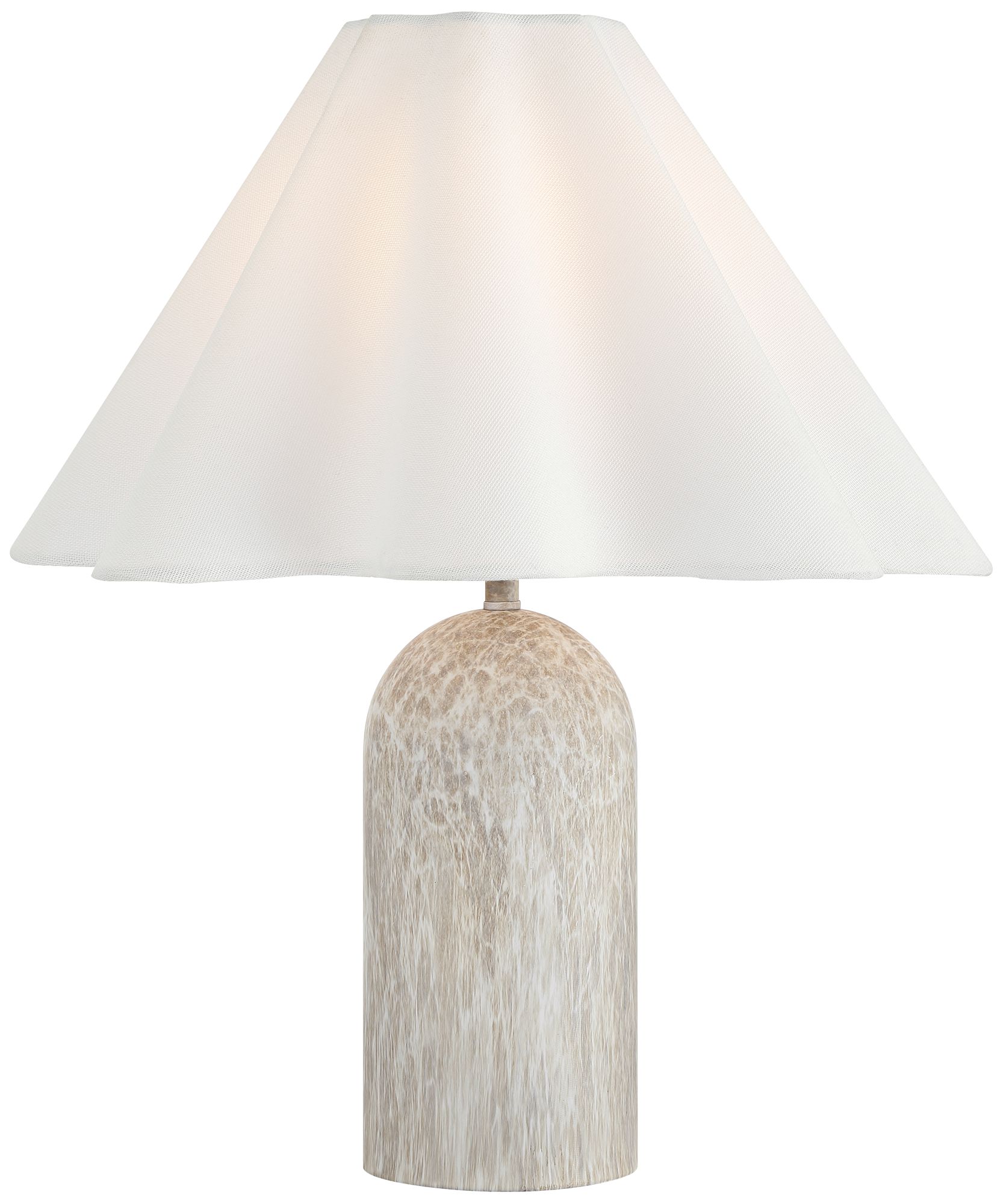 Image 2 Demi 17 3/4" High Marbleized Beige Metal Accent Table Lamp