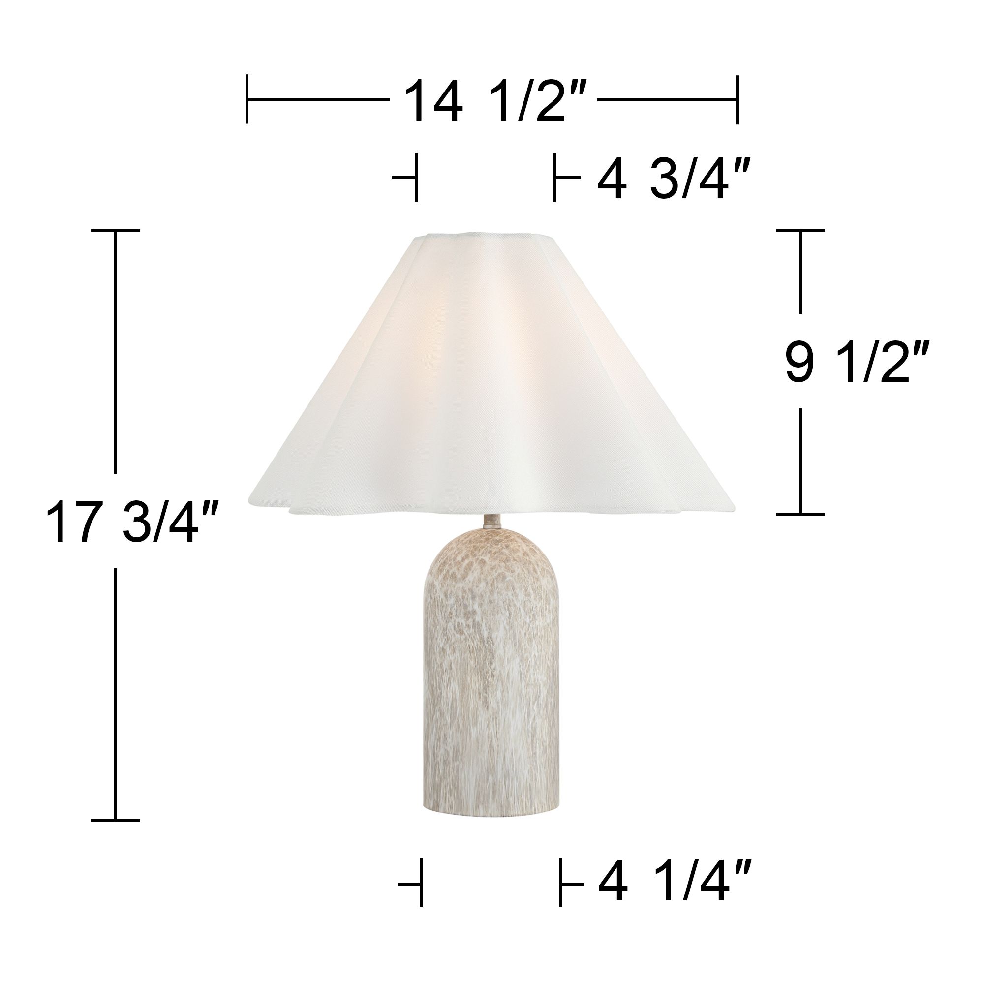 Demi 17 3/4" High Marbleized Beige Metal Accent Table Lamp with Dimmer