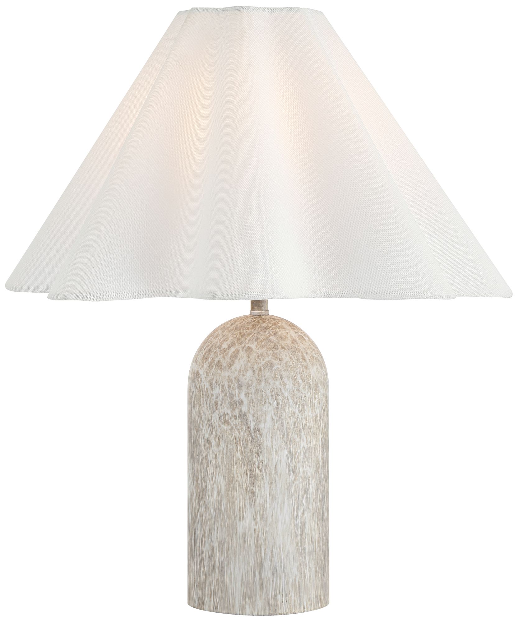 Image 2 Demi 17 3/4" High Marbleized Beige Metal Accent Table Lamp with Dimmer