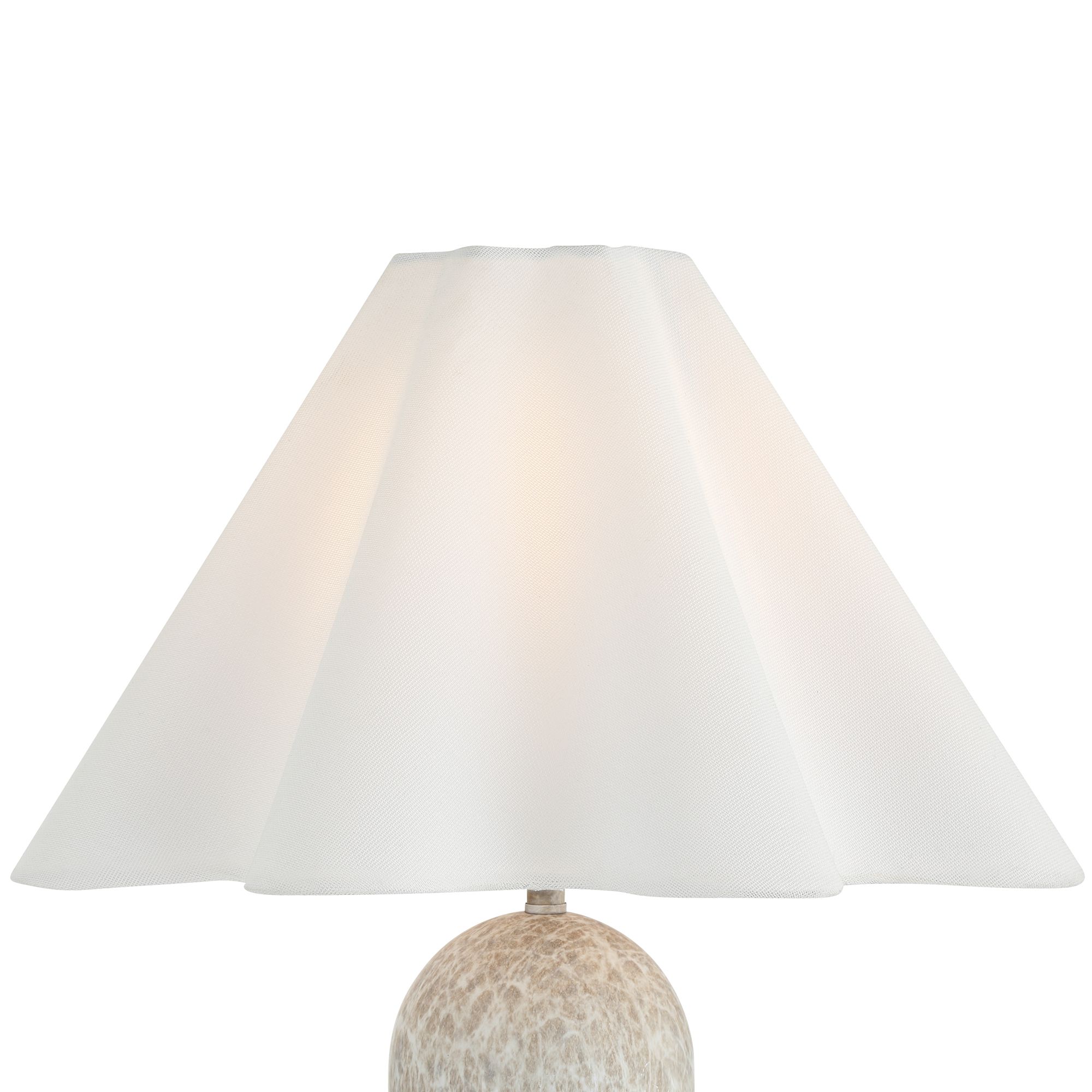 Image 3 Demi 17 3/4" High Marbleized Beige Metal Accent Table Lamp with Dimmer more views