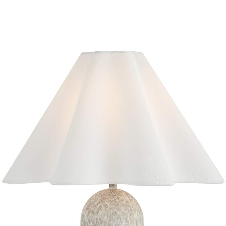 Image 3 Demi 17 3/4" High Marbleized Beige Metal Accent Table Lamp more views