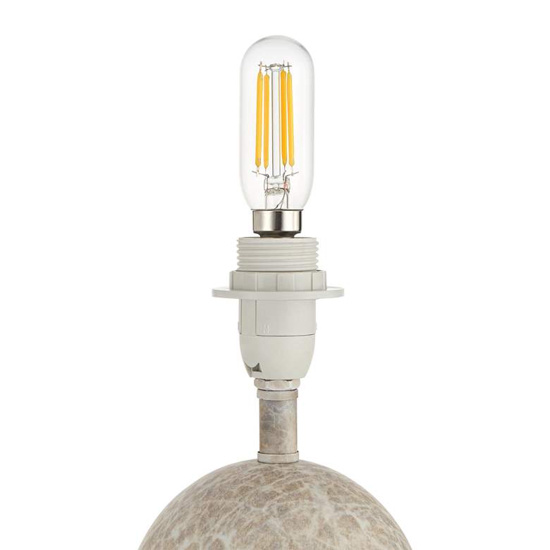 Image 5 Demi 17 3/4" High Marbleized Beige Metal Accent Table Lamp more views
