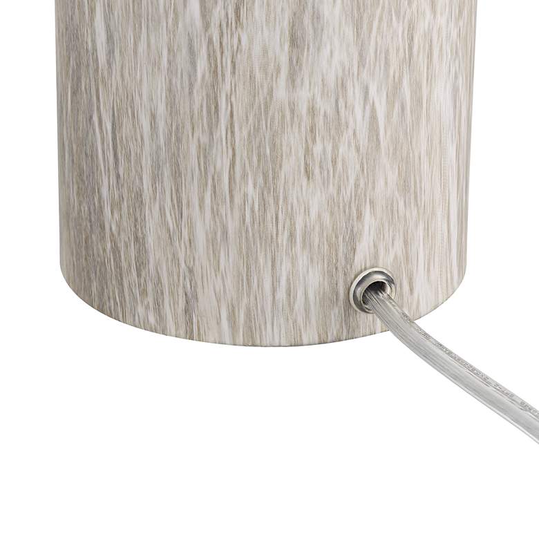 Image 7 Demi 17 3/4" High Marbleized Beige Metal Accent Table Lamp more views