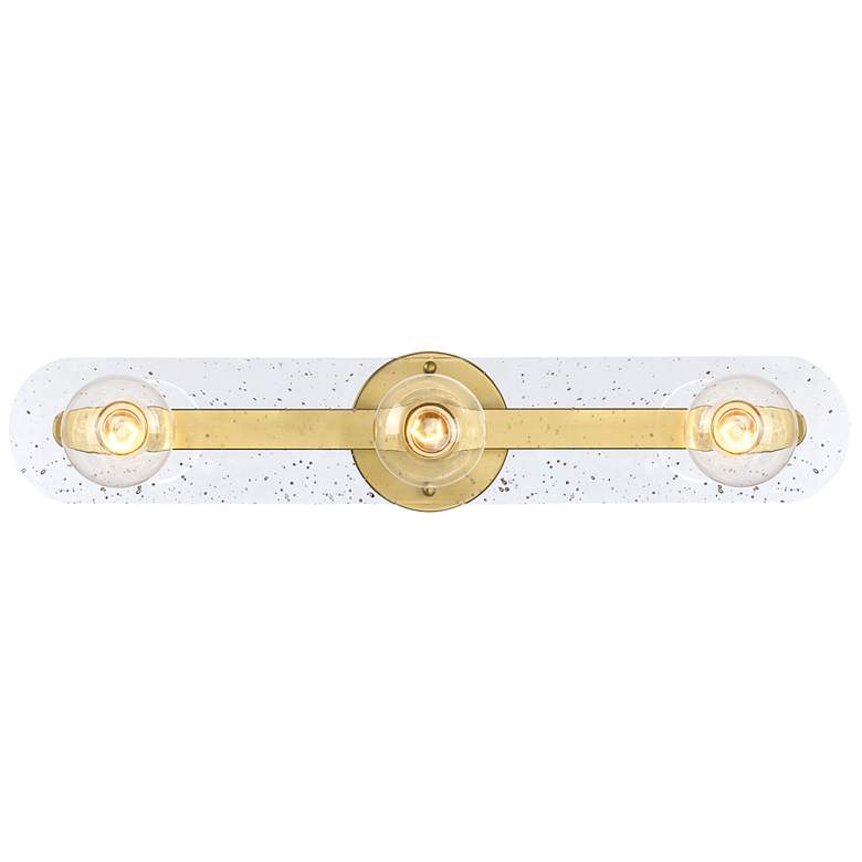 Image 1 Demi 24 in. 3-Light Brushed Gold Vanity Light with Artisan Cast Glass Shade