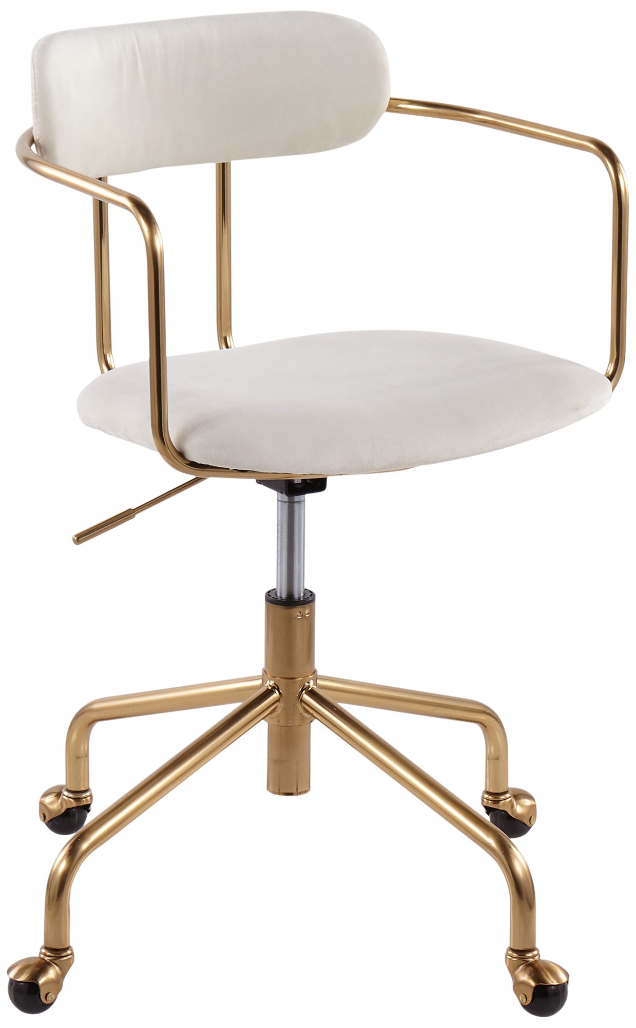 Cream swivel desk online chair