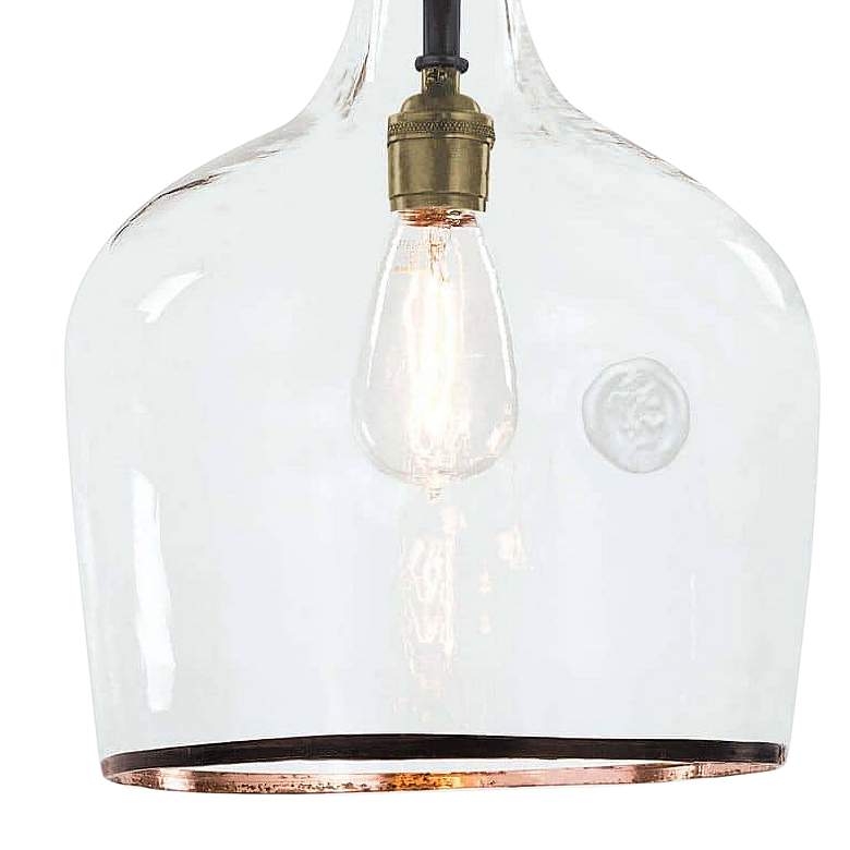 Image 3 Demi John 10" Wide Black and Clear Glass Mini Pendant more views