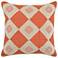 Demi Orange 22" Square Decorative Pillow