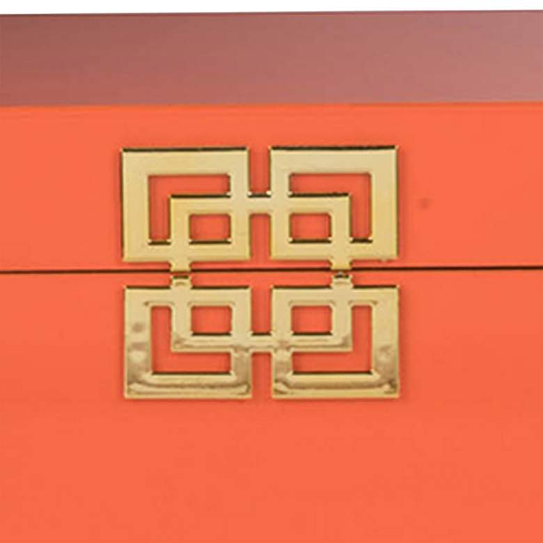 Image 2 Demi Orange Rectangular Decorative Boxes Set of 2 more views