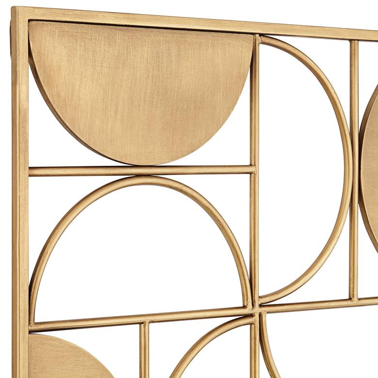 Image 3 Demiluna 24 1/2" Square Shiny Brushed Gold Wall Plaque more views
