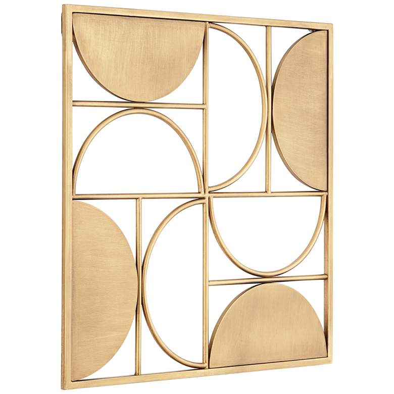 Image 5 Demiluna 24 1/2" Square Shiny Brushed Gold Wall Plaque more views