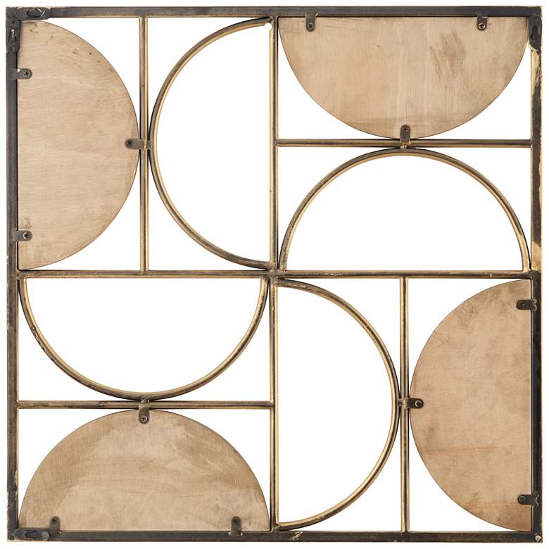 Image 6 Demiluna 24 1/2" Square Shiny Brushed Gold Wall Plaque more views