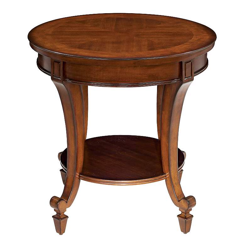 Image 1 Demilune Collection 24 inch Wide Round End Table
