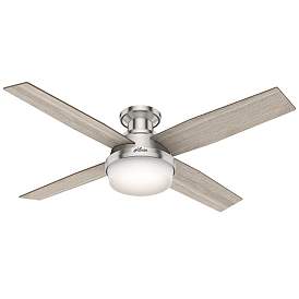 Image1 of Dempsey 52 in Indoor Brushed Nickel LED Ceiling Fan with Remote