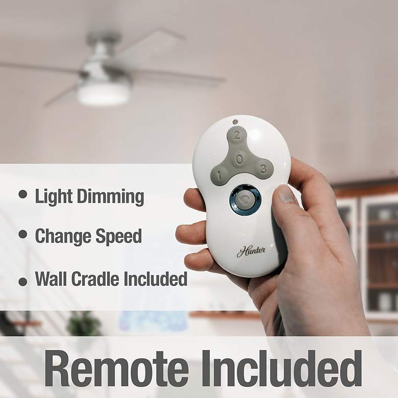 Image 6 Dempsey 52 in Indoor Brushed Nickel LED Ceiling Fan with Remote more views