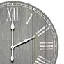 Thumbnail3 of Dempsey Dark Gray Wash Wood 23" Battery Powered Rustic Wall Clock more views
