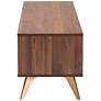 Dena 63" Wide Walnut Brown Wood 4-Shelf TV Stand