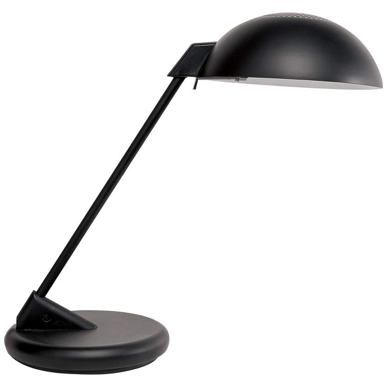 Image 1 Denali 17" High Matte Black Angled Arm Modern Desk Lamp