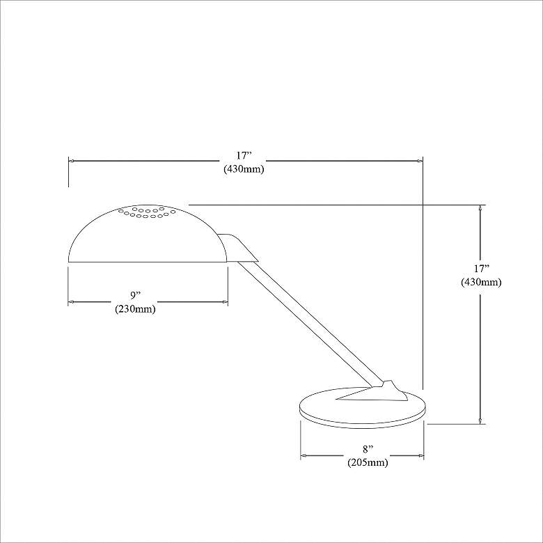 Image 4 Denali 17" High Matte Black Angled Arm Modern Desk Lamp more views