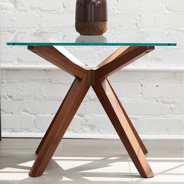 Image 1 Denali 23 3/4" Wide Walnut Stain Wood Square End Table