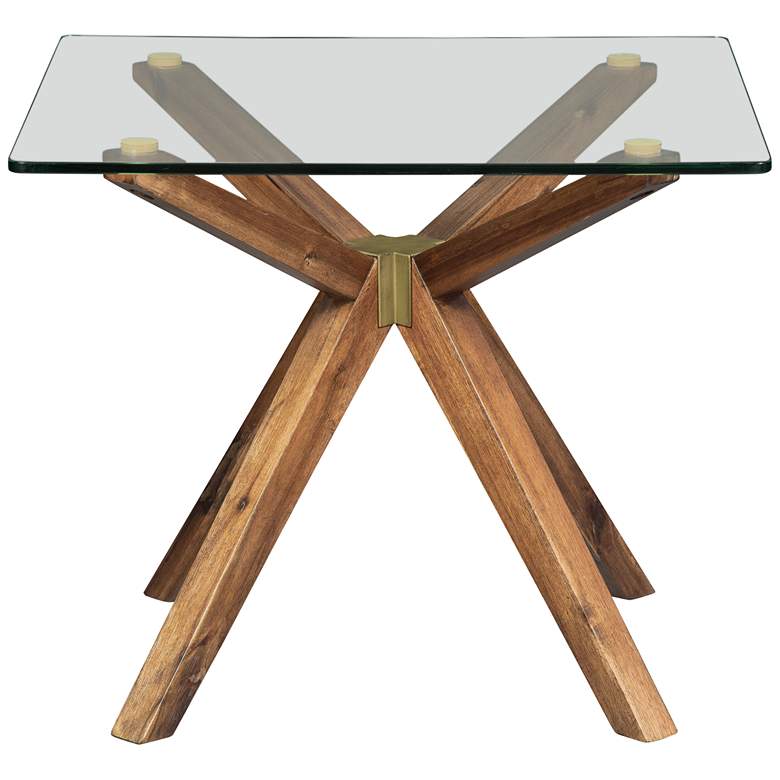 Image 7 Denali 23 3/4" Wide Walnut Stain Wood Square End Table more views