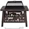 Denali 35" Wide Bronze Forest Bears Square Wood Burning Fire Pit