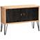 Denali 41 3/4" Wide Black and Walnut Brown Storage Cabinet