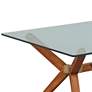 3_Denali 51" Wide Walnut Wood Coffee Table with Glass Top more views