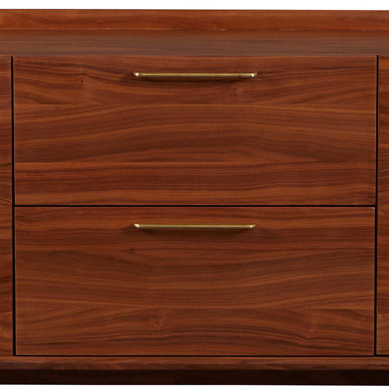 Image 3 Denali 71 inch Wide Walnut Wood 3-Section Modern Sideboard more views