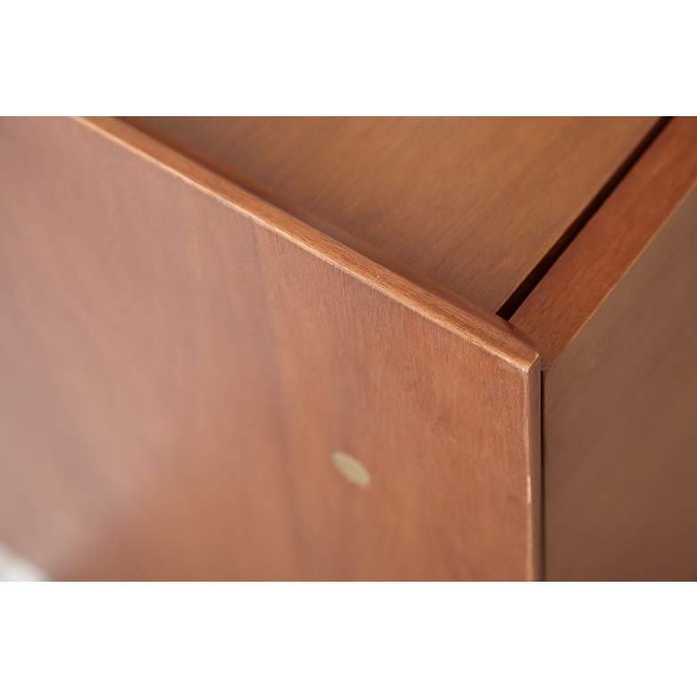 Image 5 Denali 71" Wide Walnut Wood 3-Section Modern Sideboard more views