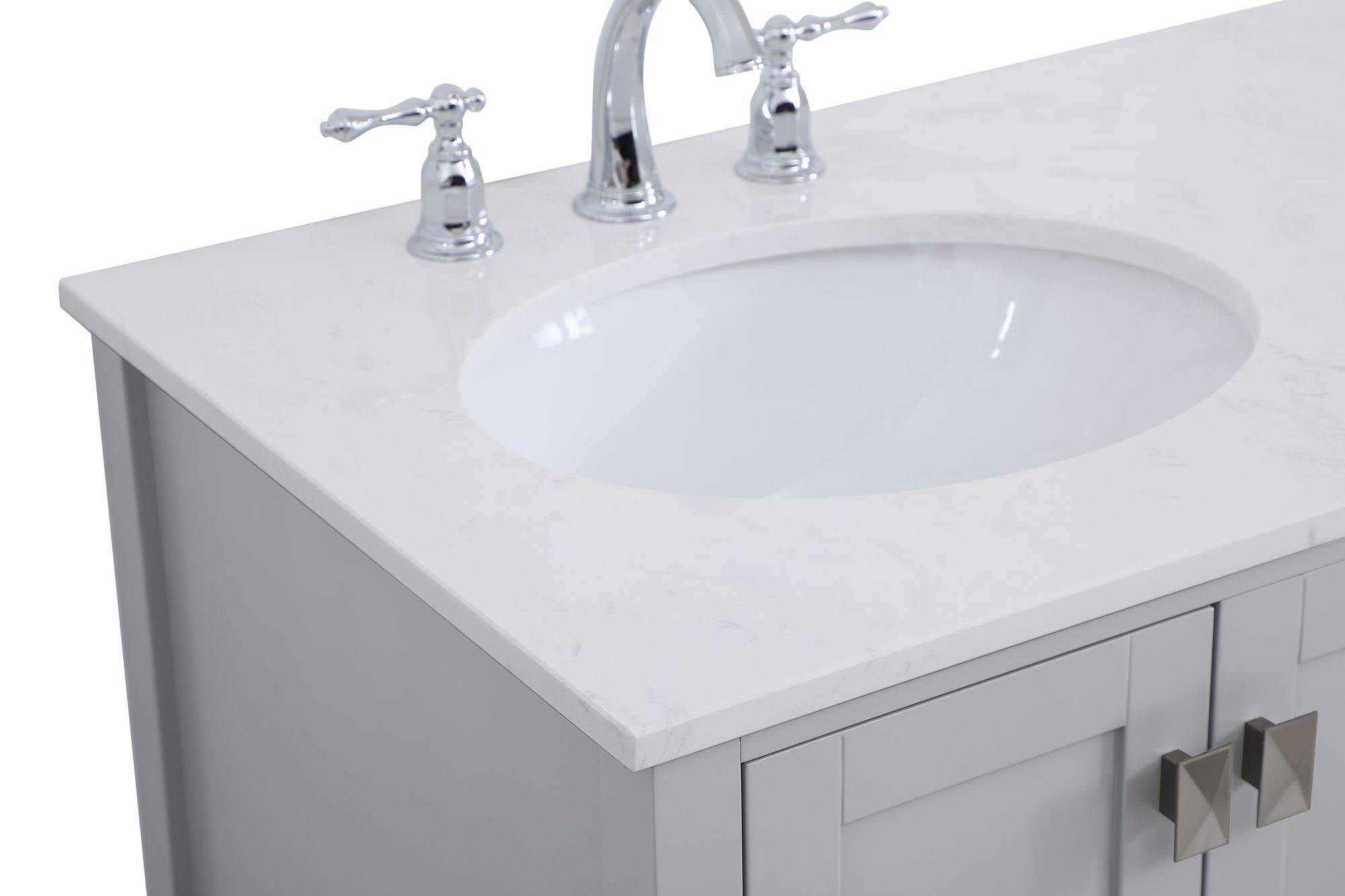 Image 7 Denby 32" Wide Gray 5-Drawer Single Sink Bathroom Vanity more views