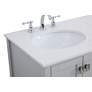 Denby 32" Wide Gray 5-Drawer Single Sink Bathroom Vanity