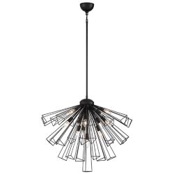 Dendelio 30" Wide Matte Black 13-Light Sputnik Chandelier