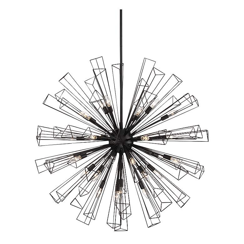 Image 1 Dendelio 40" Wide Black 29-Light Sputnik Orb Chandelier