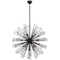 Dendelio 40" Wide Black 29-Light Sputnik Orb Chandelier