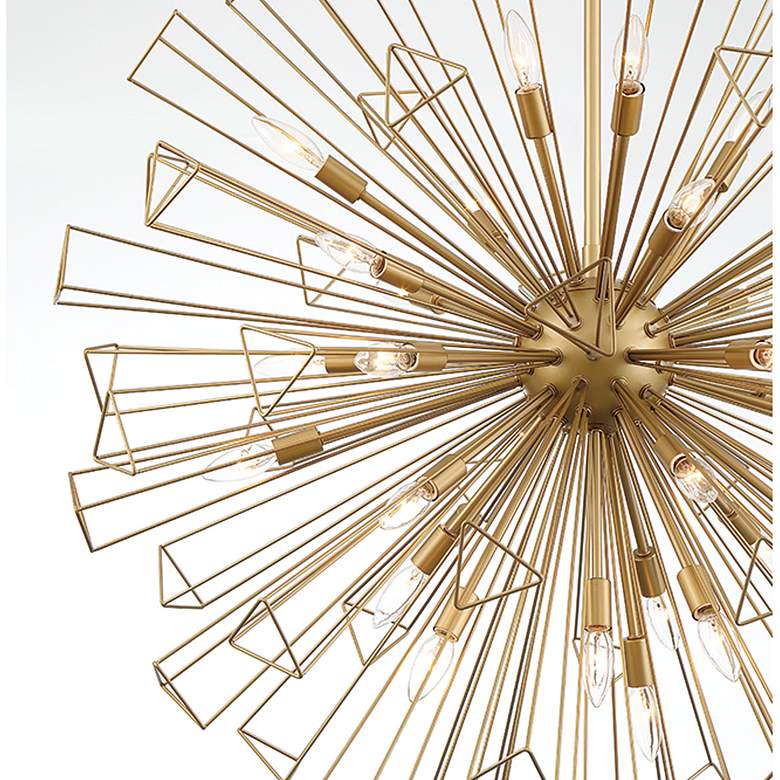 Image 3 Dendelio 53 1/2" Wide Gold 35-Light Sputnik Chandelier more views
