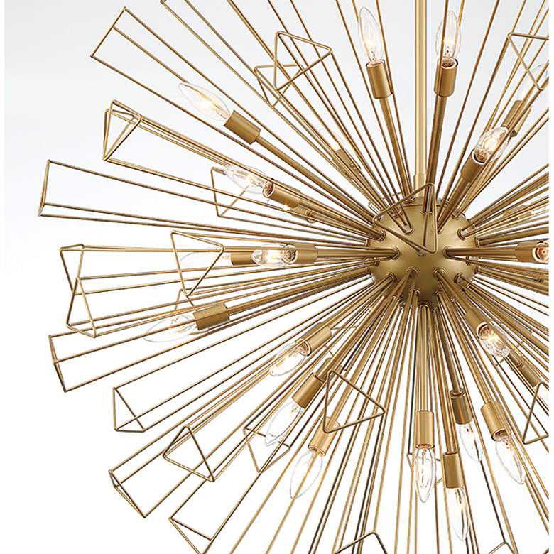 Image 3 Dendelio 53 1/2 inch Wide Gold 35-Light Sputnik Chandelier more views