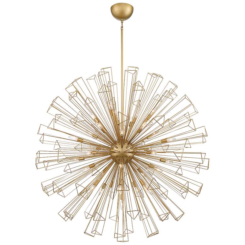 Image 4 Dendelio 53 1/2 inch Wide Gold 35-Light Sputnik Chandelier more views