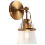 Dendro 1-Light 4.7" Wide Brass Bath Light