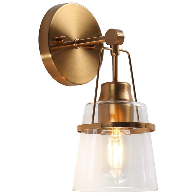 Image 1 Dendro 1-Light 4.7" Wide Brass Bath Light