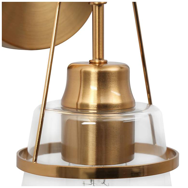 Image 3 Dendro 1-Light 4.7" Wide Brass Bath Light more views